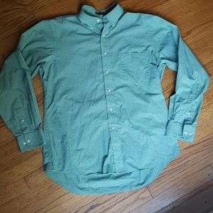 Chaps Classic Fit L (16.5 34/35) green button down